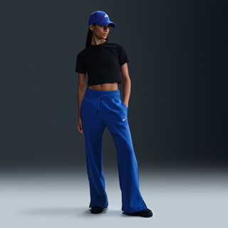 Nike Sportswear Phoenix Fleece-sweatpants med høj talje og brede ben til kvinder - blå - L (EU 44-46)