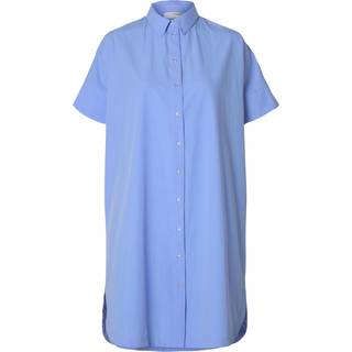SELECTED FEMME Slfblair 2/4 SHORT SHIRT DRESS Cornflower Blue 34