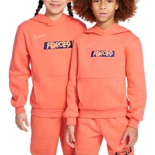 Erling Haaland Club Fleece-hættetrøje til større børn - Pink - L