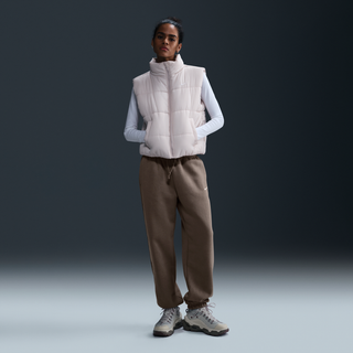 Overdimensionerede Nike Sportswear Phoenix Fleece-sweatpants med høj talje til kvinder - brun - S (EU 36-38)