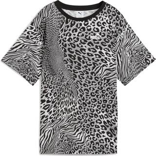 Women&#39;s Puma Essentials Graphic Animal Relaxed T-Shirt, Black, Size M, Clothing - Black - M