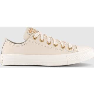 Converse Converse White/Gold Chuck Taylor All Star Mono Leather Low Trainers