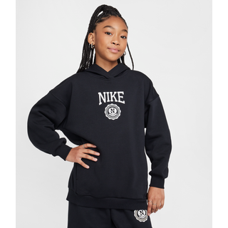 Oversized Nike Sportswear Club Fleece-hættetrøje til piger - sort - M