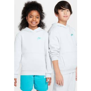 Nike Sportswear Club Fleece-pullover-hættetrøje til større børn - grå
