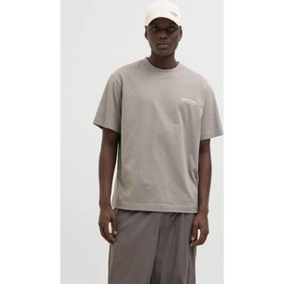 JACK & JONES JACK & JONES Grey Oversized Back Print Graphic Logo T-Shirt