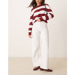 JDY JDY White High Waist Wide Leg Super Soft Jeans