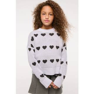 Abercrombie & Fitch Grå Hjerte Strikket Trøje11 - 12 år (146 - 152cm)