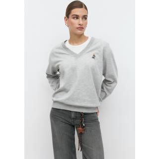 Gina Tricot-V-neck sweater-Collegetrøjer-Grå-M-Dame