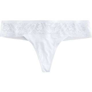 Next White Thong Lace And Microfibre Knickers