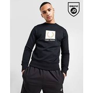 Fred Perry Logo Crew Sweatshirt, Sort