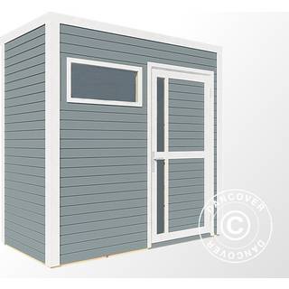Redskabsskur Redskabsrum Haveskur i træ, Bertilo Cubus 1, 2,34x1,15x2,32m,2,7m²,Grå