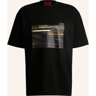 HUGO x RB-T-shirt i bomuldsjersey med racerprint