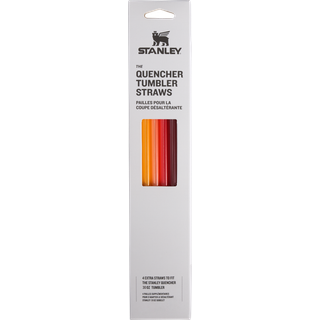 Stanley genanvendelige slukkerstr? | 4-pakke med BPA-fri genanvendelige str? til ren drikke | Perfekt til Stanleys 30 oz tumblere | R?d-orange