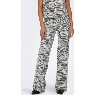 Hope Zebra Wide Jeans, Light Grey Denim, W26/L32