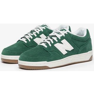 New Balance Unisex 480 i Grøn/Hvid læder, Størrelse 37