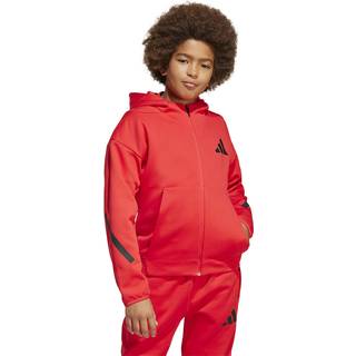 adidas Z.N.E. Full-Zip Hooded Kids træningsjakke - Pure Ruby / Black - 152