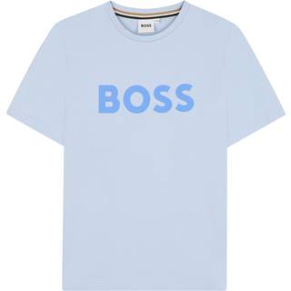 BOSS Large Logo T-Shirt Junior, Blue - 14Y