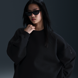 Oversized Nike 24.7 ImpossiblySoft Dri-FIT-top med rund hals til kvinder - sort - XL (EU 48-50)