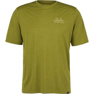 Patagonia Cap Cool Daily Graphic Shirt Lands Funktionsshirt Herrer størrelse XL farve olivengrøn