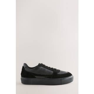 Next Black Forever Comfort Leather Chunky Panel Detail Lace Up Trainers