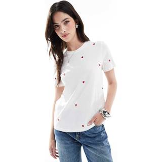 ONLY T-shirt - Ketty Life - Bright White/Heart