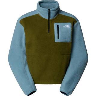 The North Face Women's Yumiori 1/4 Zip Fleece Jacket Forest Olive/Shallow Blue/TNF Black, Forest Olive-Shallow Bl, XS