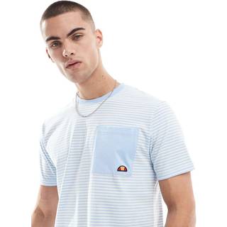 Ellesse Hirst Stripe T Shirt Light Blue