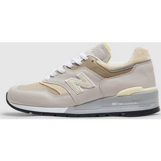 New Balance Mænd Made in USA 997 i Grå/Brun Suede/Mesh, Størrelse 45.5