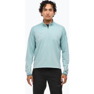 Hoka GlideTech Quarter Zip Trøje Str. XL Blå Herre - Ideel til løb og træning