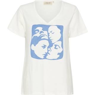 Cream Crlavika Tshirt Toppe & T-Shirts 10613279 Silver Lake Blue Faces (XSMALL)
