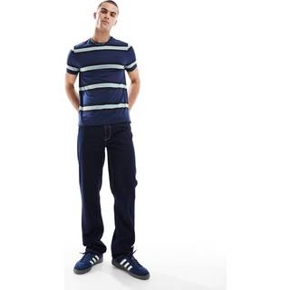 Fred Perry Stripe T Shirt Tennis Blue