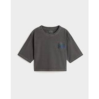 Vans Women's MTE Wildthorn Reflective Boxy Short Tee T-shirt Damer størrelse XS farve grå