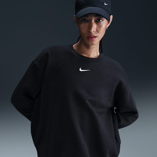 Oversized Nike Sportswear Phoenix Fleece-sweatshirt med rund hals til kvinder - sort - M (EU 40-42)