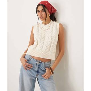 Omnes Omnes Cream Bobbi Cable Knit Vest