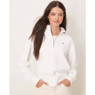GANT Dame Shield sweatshirt med halv lynlås (XL)