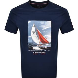 Tommy Hilfiger Colour Photo T Shirt Navy