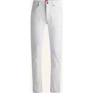 Jeans med slim fit i hvid denim med stræk