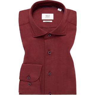 MODERN FIT Shirt in dark red plain