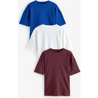 Next Multi Oversized 100% Cotton T-Shirts 3 Pack