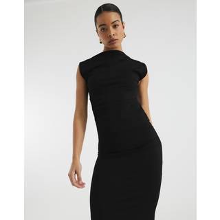 River Island River Island Black Drape High Neck Top