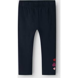 Name It Leggings Dark Sapphire Med Glimmerhjerter