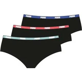 Women&#39;s Puma Hipster&#39;s Underwear 3 Pack, Black, Size 2, Clothing - Black Combo - 2