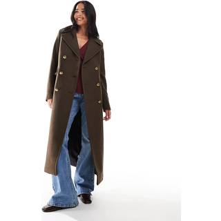 Superdry Superdry Green Double Breasted Wool Coat