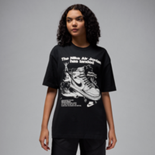 Oversized Jordan-T-shirt med grafik til kvinder - sort - XL (EU 48-50)