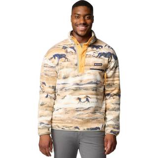 Columbia Helvetia II Printed Half Snap Fleece Hættetrøje med lynlås - M - lemon wash roaming