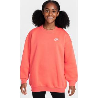 Oversized Nike Sportswear Club Fleece-sweatshirt til større børn - Orange - L