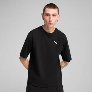 Men&#39;s Puma WARDROBE ESS Boxy T-Shirt, Black, Size L, Clothing - Black - L