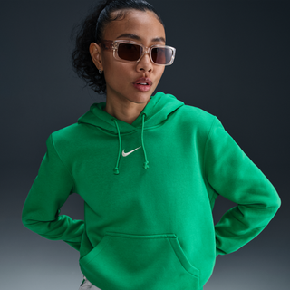 Nike Women's Sportswear Phoenix Fleece Hoodie Damer størrelse M farve turkis
