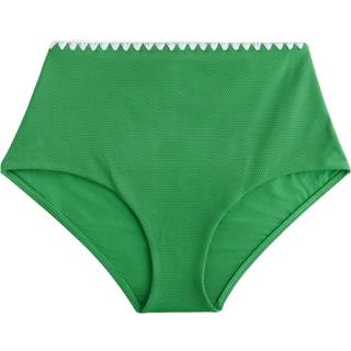 Next Green Pique High Waist Print Bikini Bottoms
