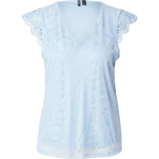 Pieces - Pcolline Sl Lace V-Neck Top 17154614 - 4737201 - Kentucky Blue